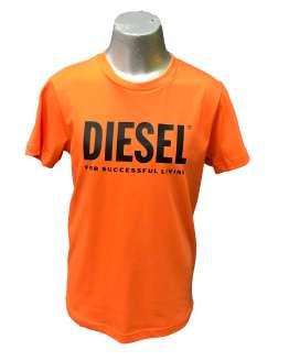 Diesel camiseta chico naranja logo