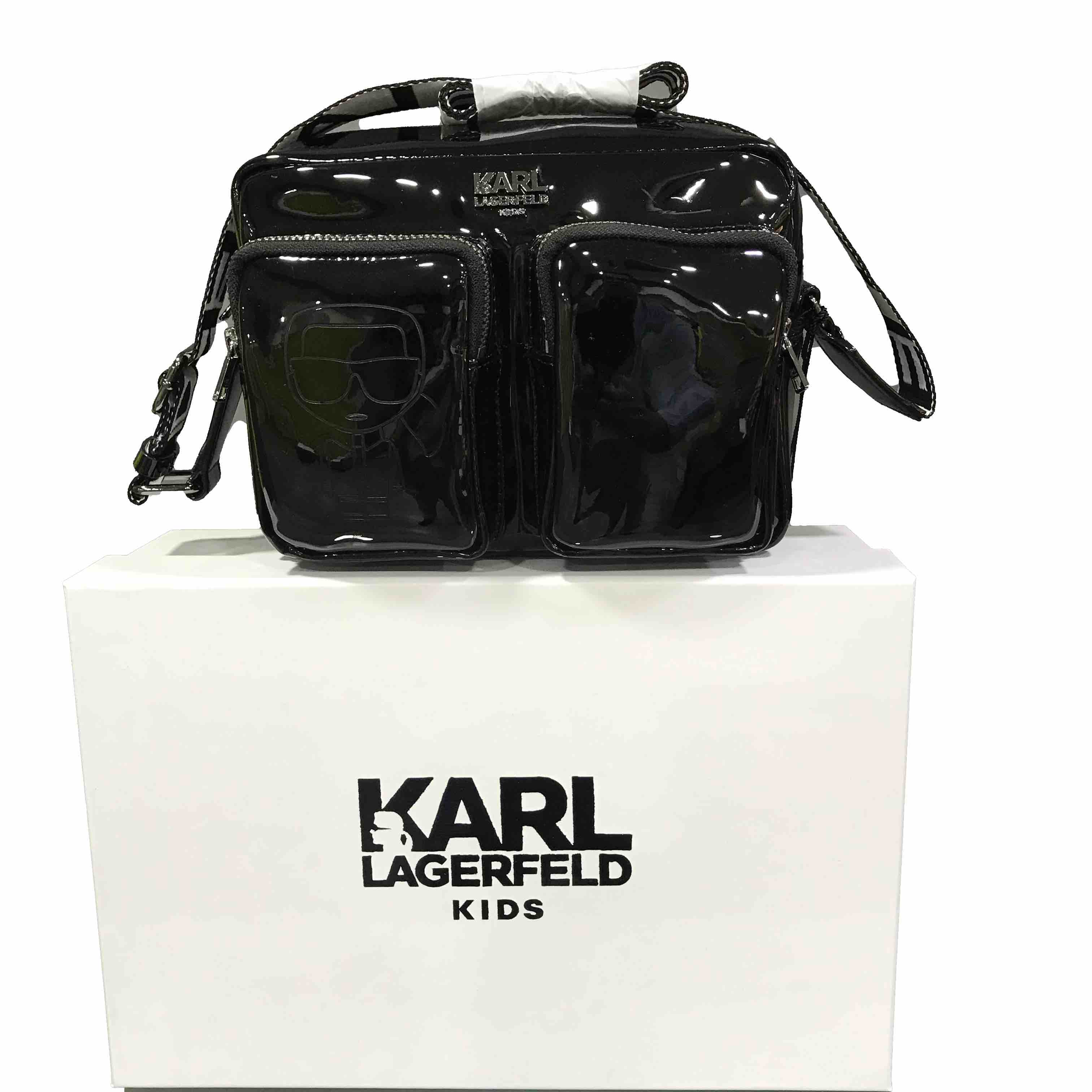 Karl Lagerfeld Bolso charol negro