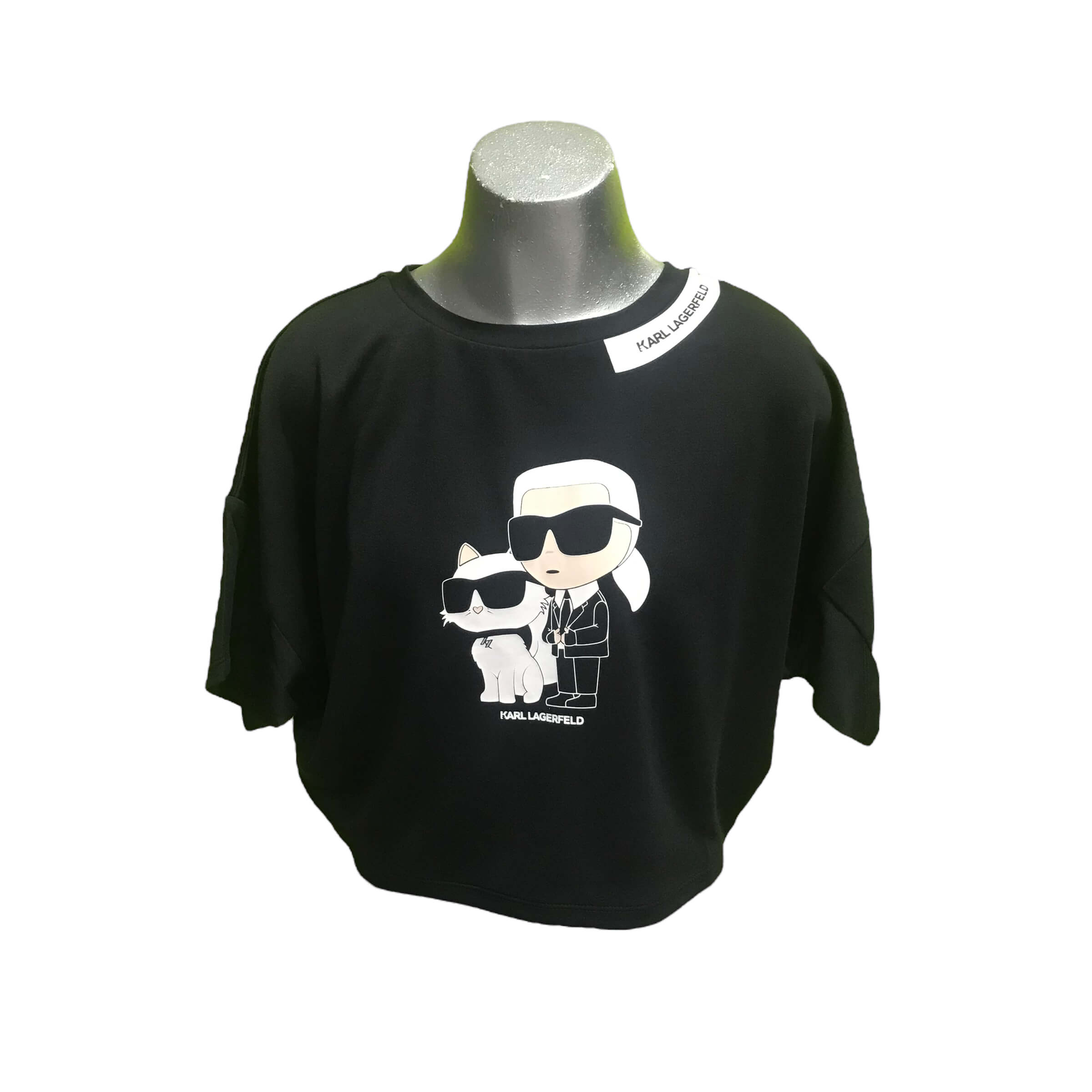 Karl Lagerfeld Camiseta chica negra Karl y Choupette
